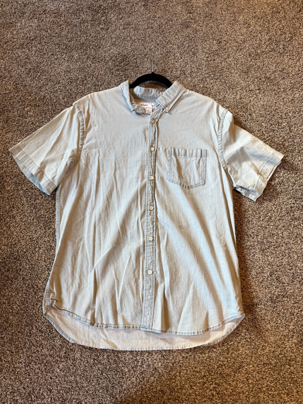 Old Navy Pale Blue Short-Sleeve Button-Down Shirt